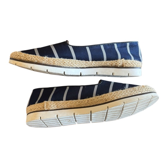 Alexis Bendel Womens Espadrille Slip-on Shoes 7.5 Navy Comfort Flats Coastal‎ - Picture 4 of 7